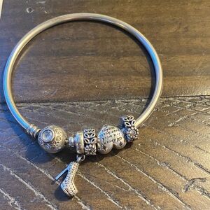 Pandora Disney Cinderella Silver Charm Bracelet x4 Charms
